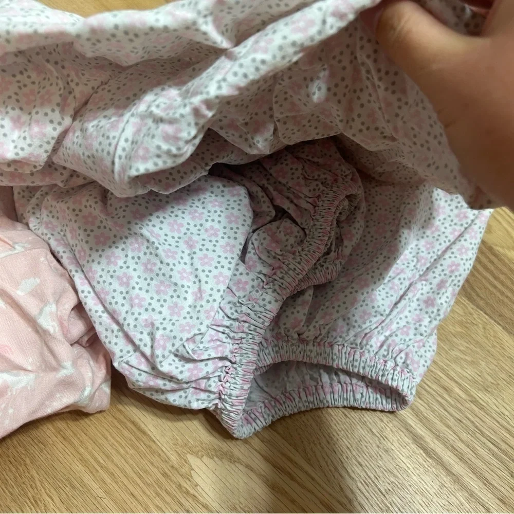 Girls Crib Sheet Bundle Unicorn Pink Flower Floral